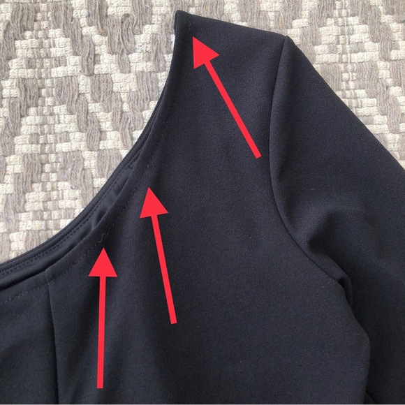 Lulus soltera one shoulder long sleeve mini bodycon dress size L - Picture 13 of 15